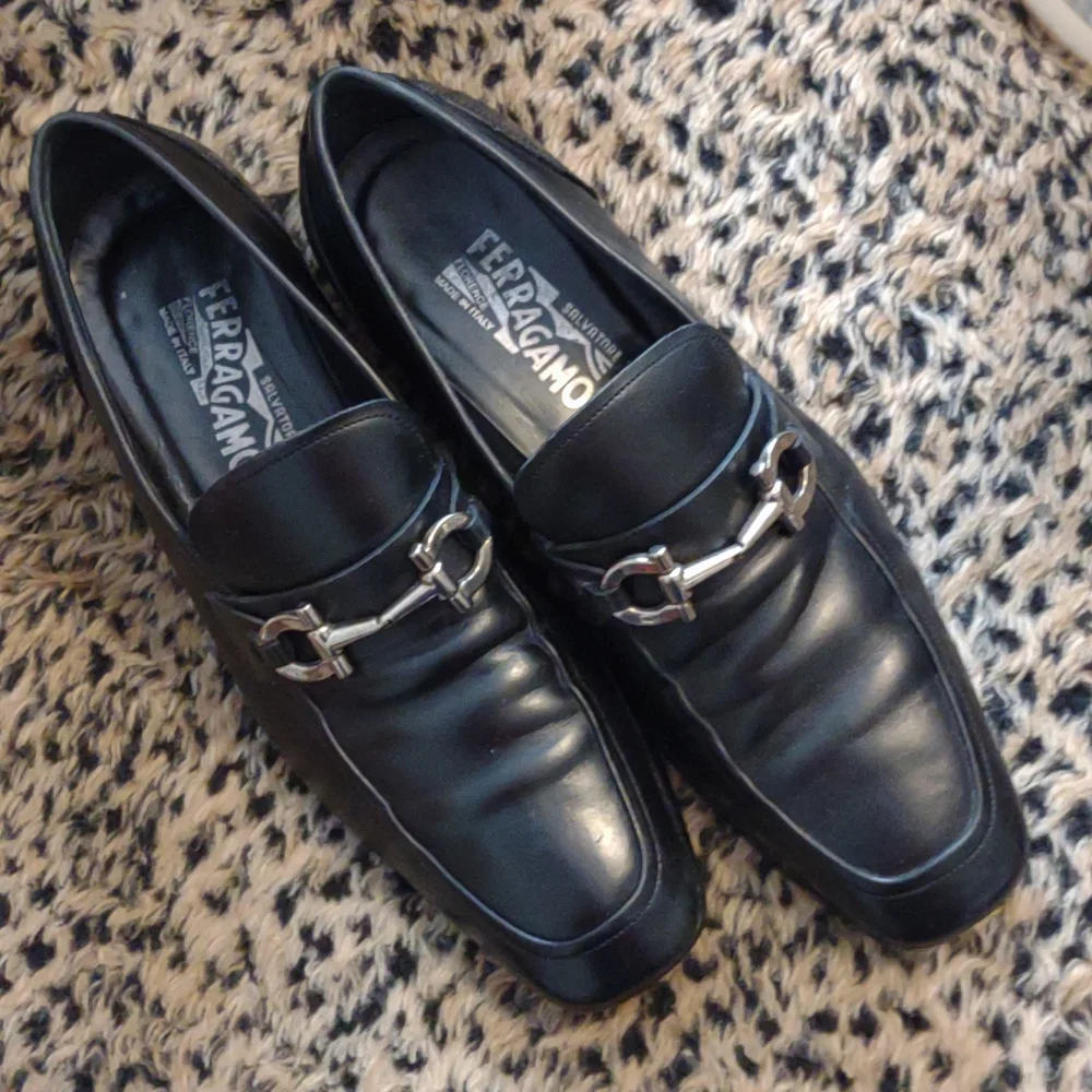 Salvatore Ferragamo Silver Gancini Bit Loafer Sz. 10
